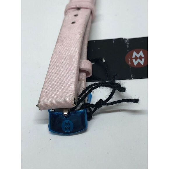 Authentic Michele Leather Watch 2 Piece Band Pink 12mm L205 - Picture 3 of 8